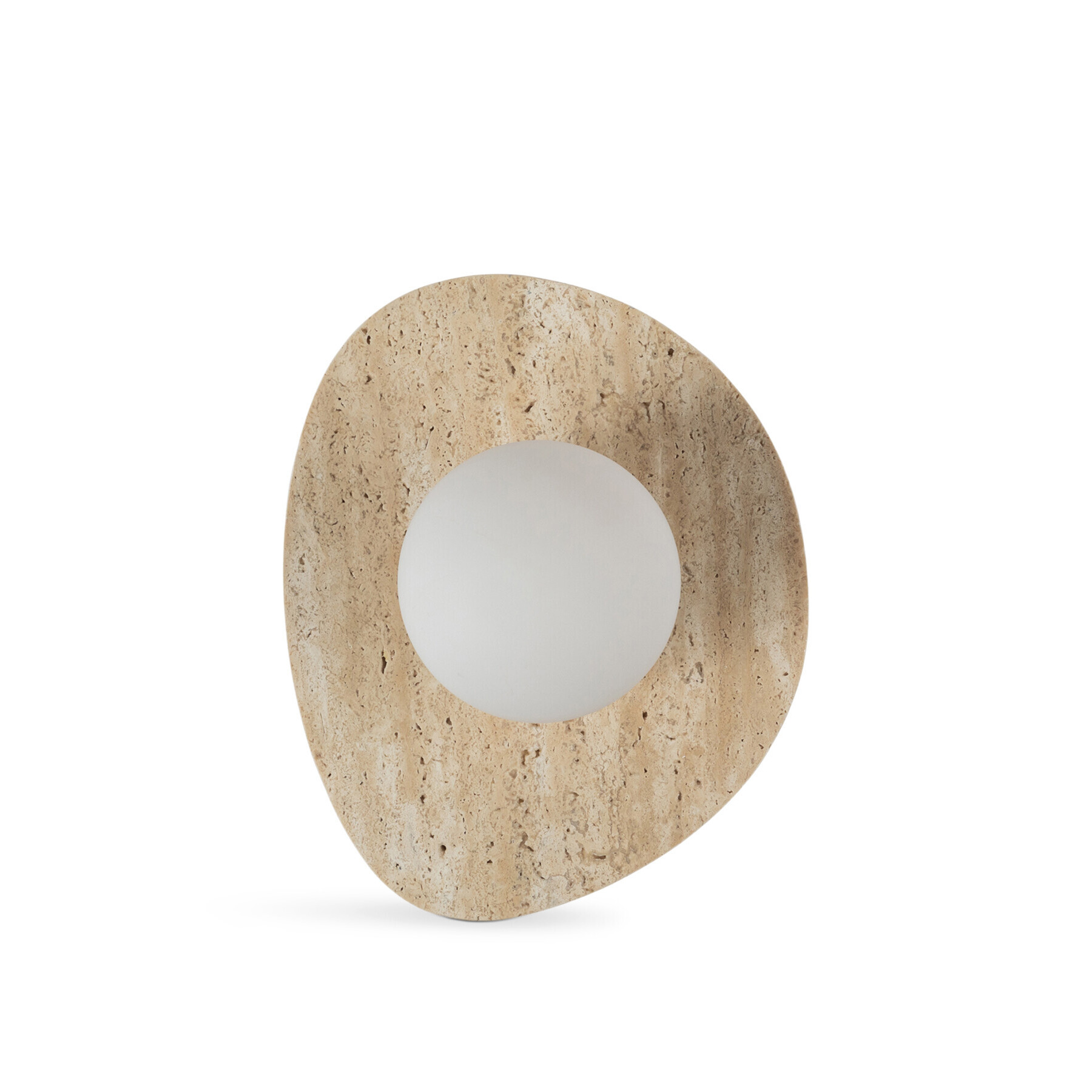 Heal's Element Travertine Stone Wall Light IP44 - Size 24x20x14 Natural - image 1