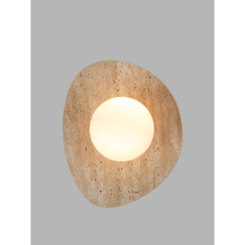 Heal's Element Travertine Stone Wall Light IP44 - Size 24x20x14 Natural - thumbnail 2