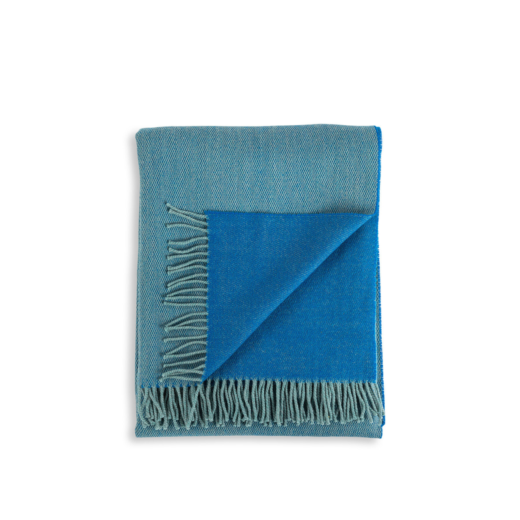 Heal's Two tone throw cobalt 150 x 180 - Size 180x150 Blue - image 1
