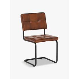 Barker and Stonehouse Byron Leather Dining Chair, Light Brown