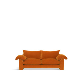 Barker and Stonehouse Hoxton Chenille Fabric Large 3 Seater Sofa Orange