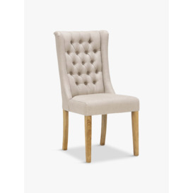 Barker and Stonehouse Kipling Fabric Dining Chair, Cream and Oak Neutral