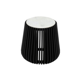 Barker and Stonehouse Nero Side Table, White Marble Black - thumbnail 2