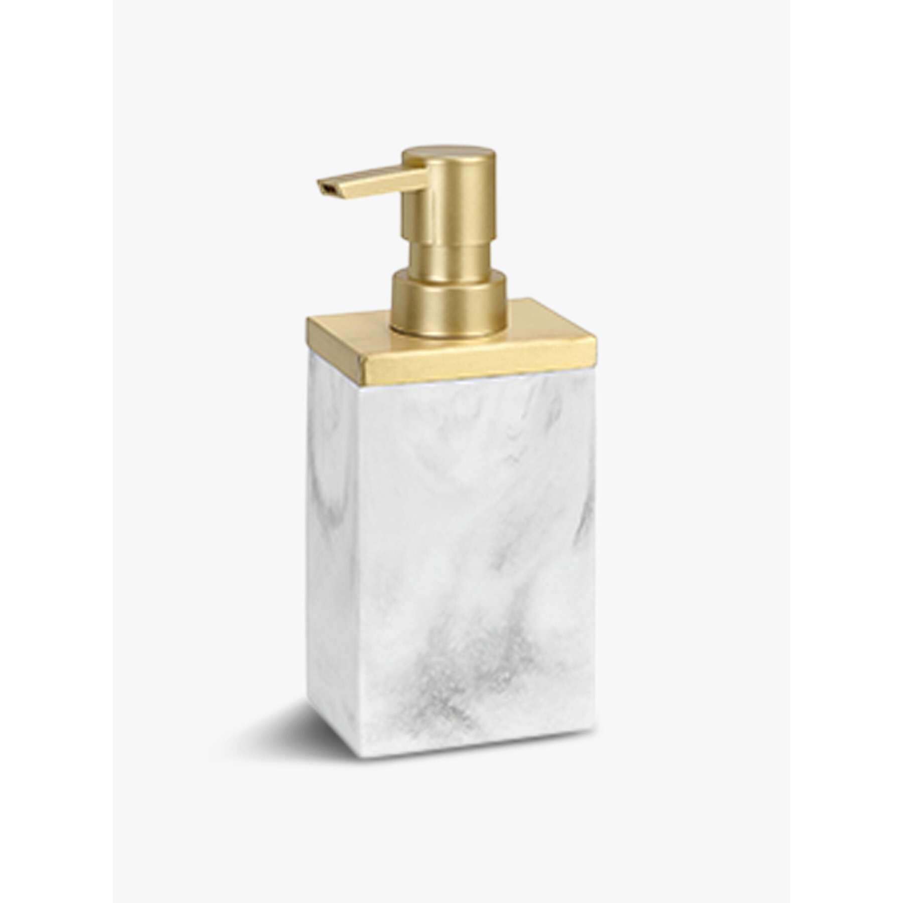 Andrea House Marble Brass Soap Dispenser White - image 1