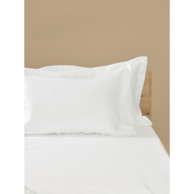 Fenwick at Home Mayfair Ultimate Egyptian Cotton Sateen Long Oxford Pillowcase 50 x 90 cm - Size Large White - thumbnail 2