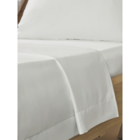 Fenwick at Home Mayfair Ultimate Egyptian Cotton Sateen Flat Sheet - Size King White - thumbnail 2