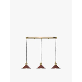 Dar Lighting Hadano 3 Light Brass Suspension with Umber Shades Gold - thumbnail 1