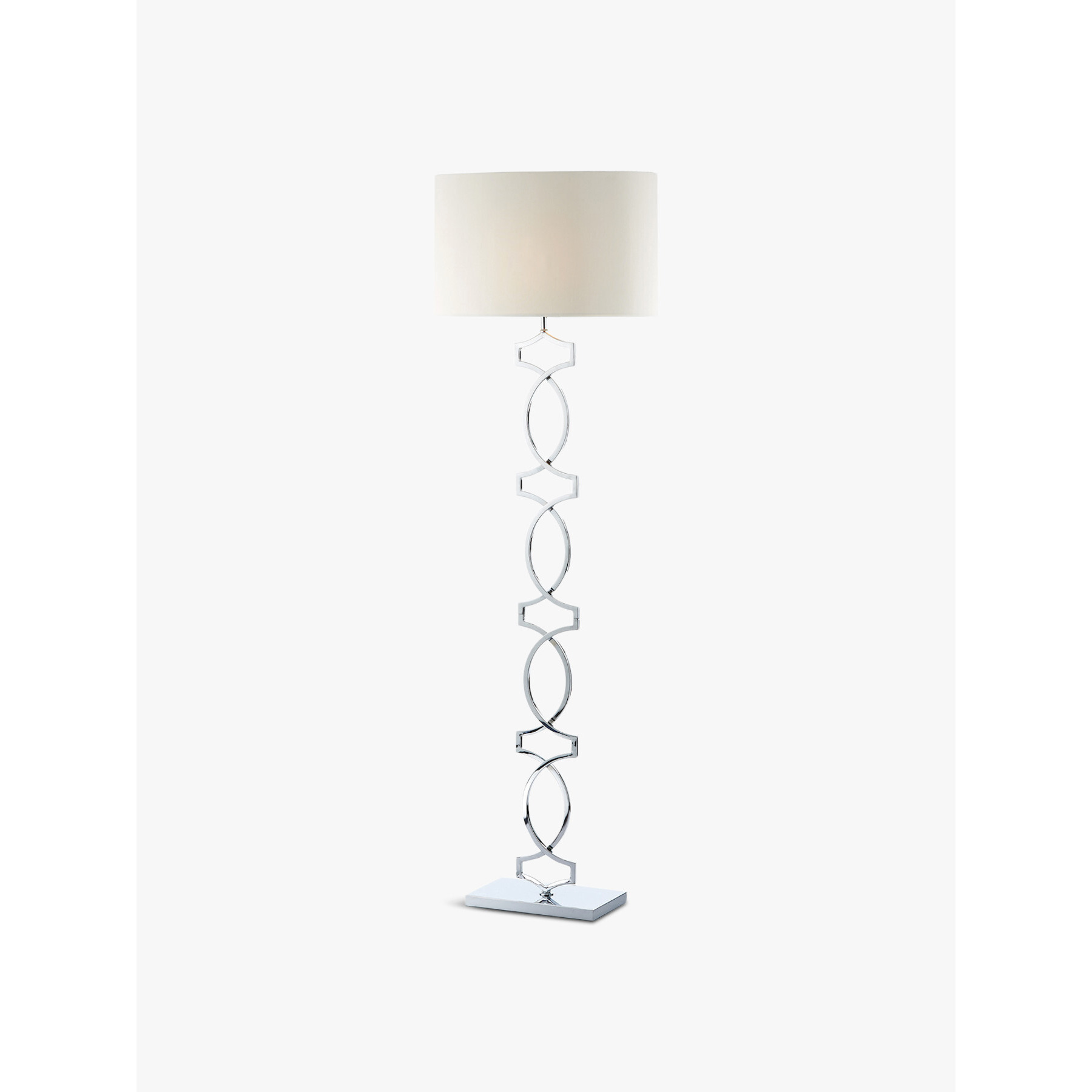 Dar Lighting Donovan Floor Lamp with Shade Silver - image 1
