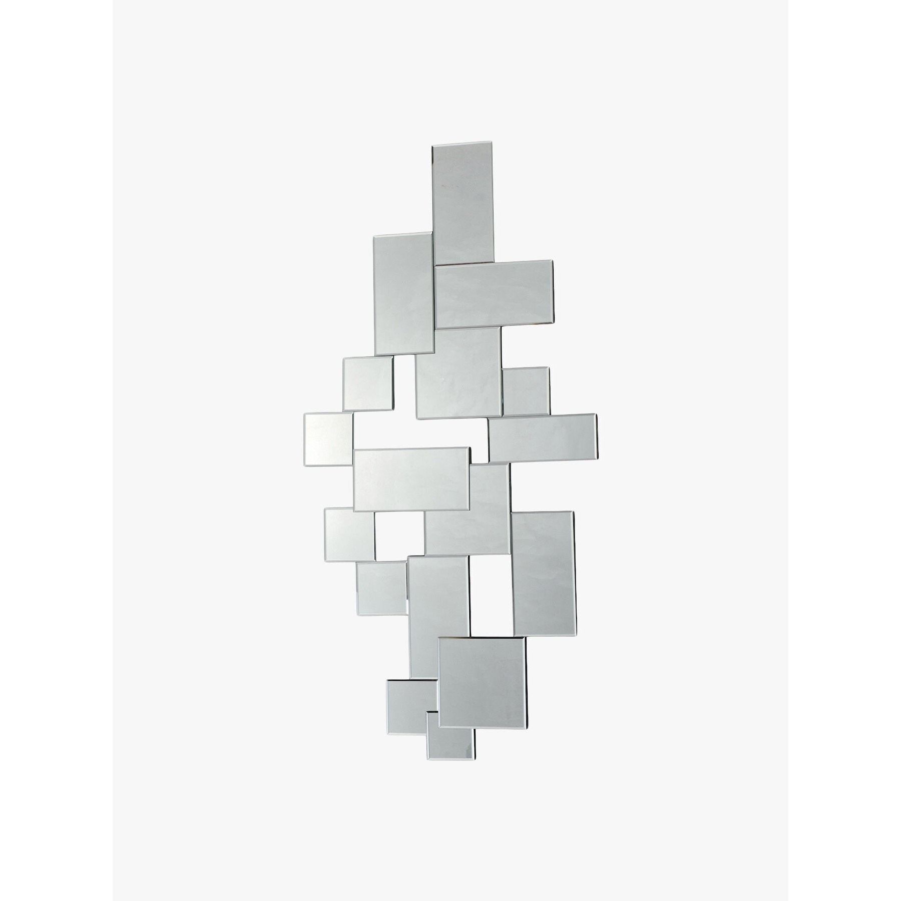 Dar Lighting Block Rectangle Mirror Silver - image 1