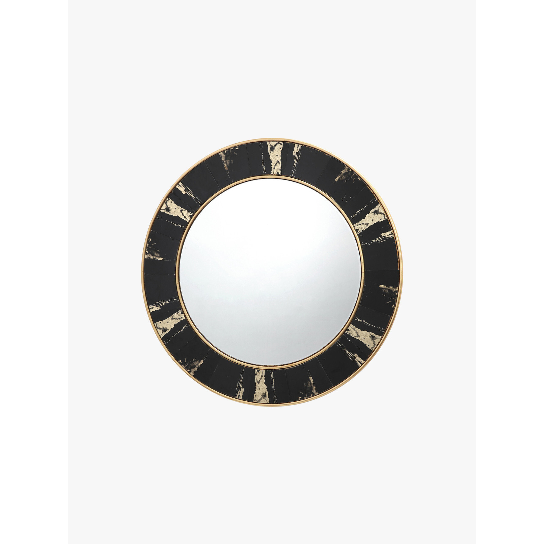 Dar Lighting Sidone Round Mirror Black - image 1