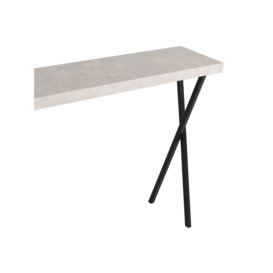 Dar Lighting Data Light Grey Marble Effect Console Table - thumbnail 2