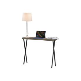 Dar Lighting Data Oak Style Effect Console Table Brown - thumbnail 2