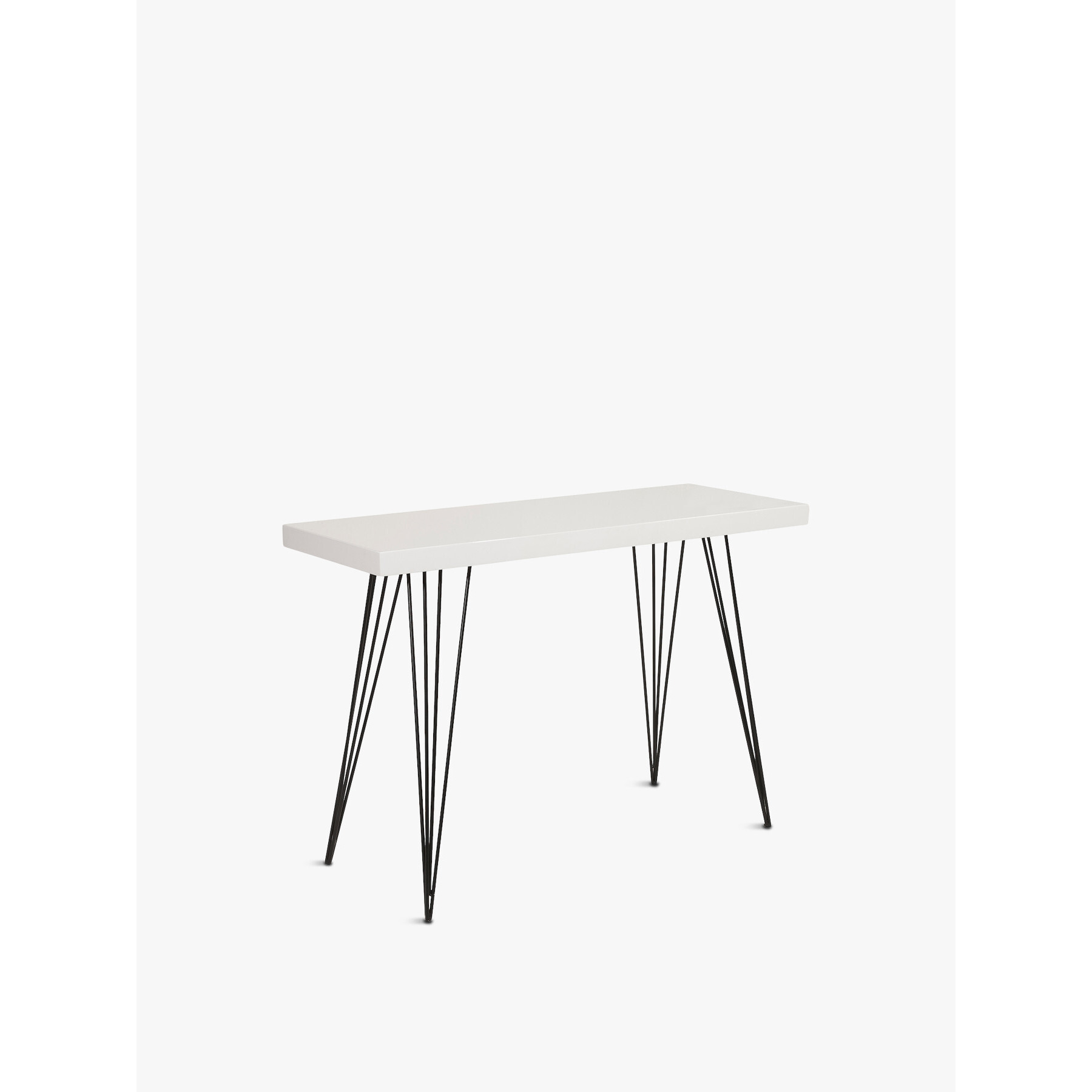 Dar Lighting Leland Gloss White Top Console Table - image 1
