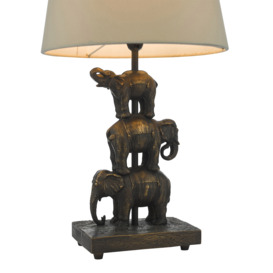Dar Lighting Alina Elephant Table Lamp Bronze - thumbnail 2