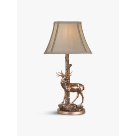 Dar Lighting Gulliver Deer Table Lamp with Shade Gold - thumbnail 1