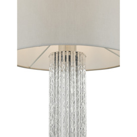 Dar Lighting Lazio Table Lamp with Shade Silver - thumbnail 2