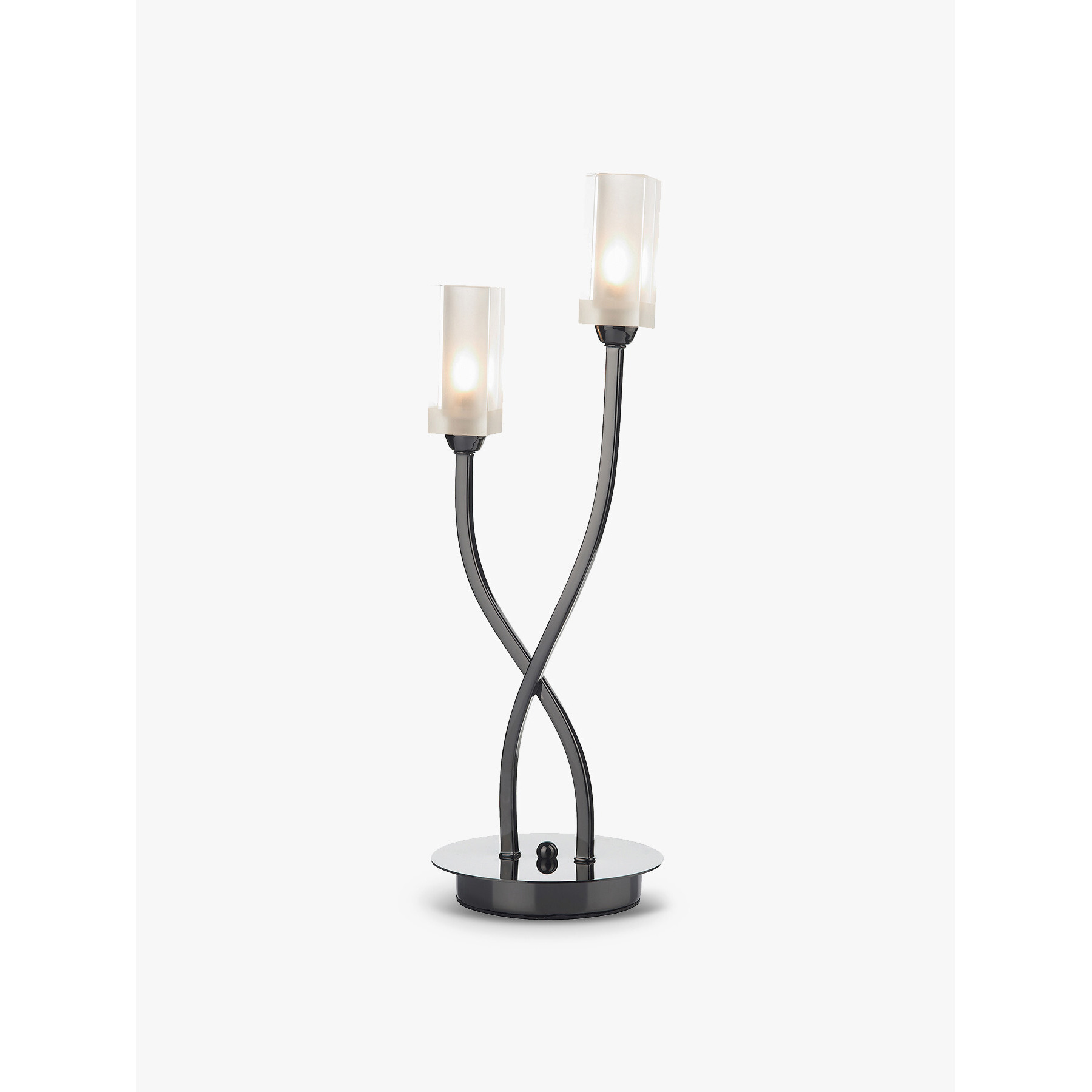 Dar Lighting Morgan 2 Light Table Lamp Black