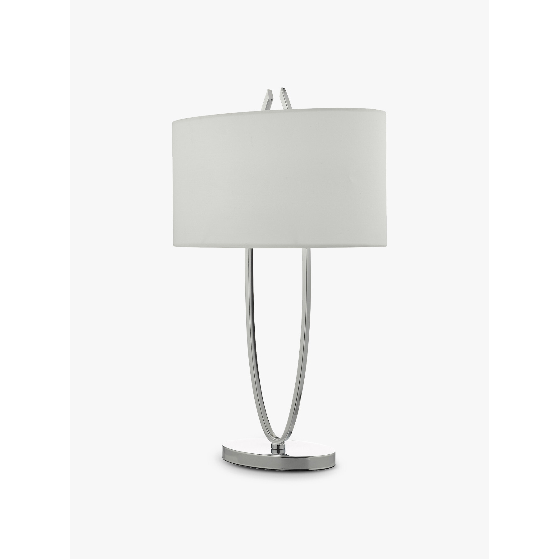 Dar Lighting Utara Table Lamp With Shade Silver - image 1