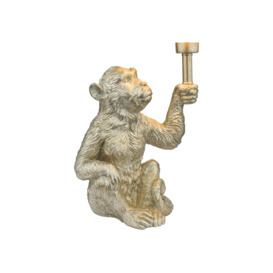 Dar Lighting Zira 1 Light Monkey Table Lamp with Shade Silver - thumbnail 2