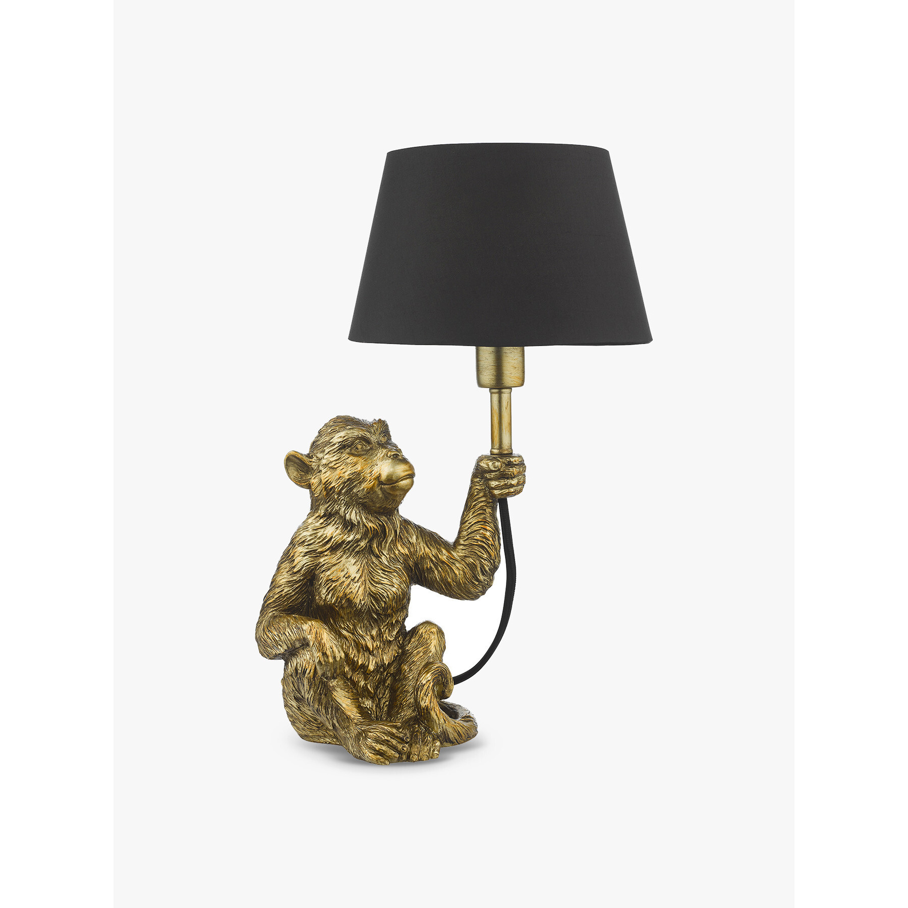 Dar Lighting Zira Monkey Table Lamp Gold With Shade - image 1
