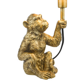 Dar Lighting Zira Monkey Table Lamp Gold With Shade - thumbnail 2