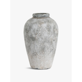 Hill Interiors Aged Stone Tall Ceramic Vase Grey