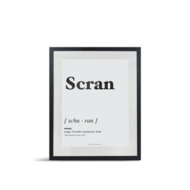 Lines Behind Scran Geordie Dialect A3 Print With Frame