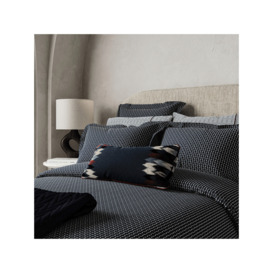Bedeck of Belfast Aruni Textured Weave Square Oxford Pillowcase Blue - thumbnail 2