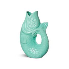The Gift Company Monsieur Carafon Fish Vase Azure 2.7L Green