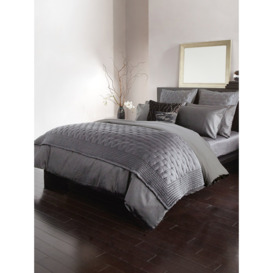 Donna Karan Home Essential Silk Filled Lightweight Quilt - Size King Grey