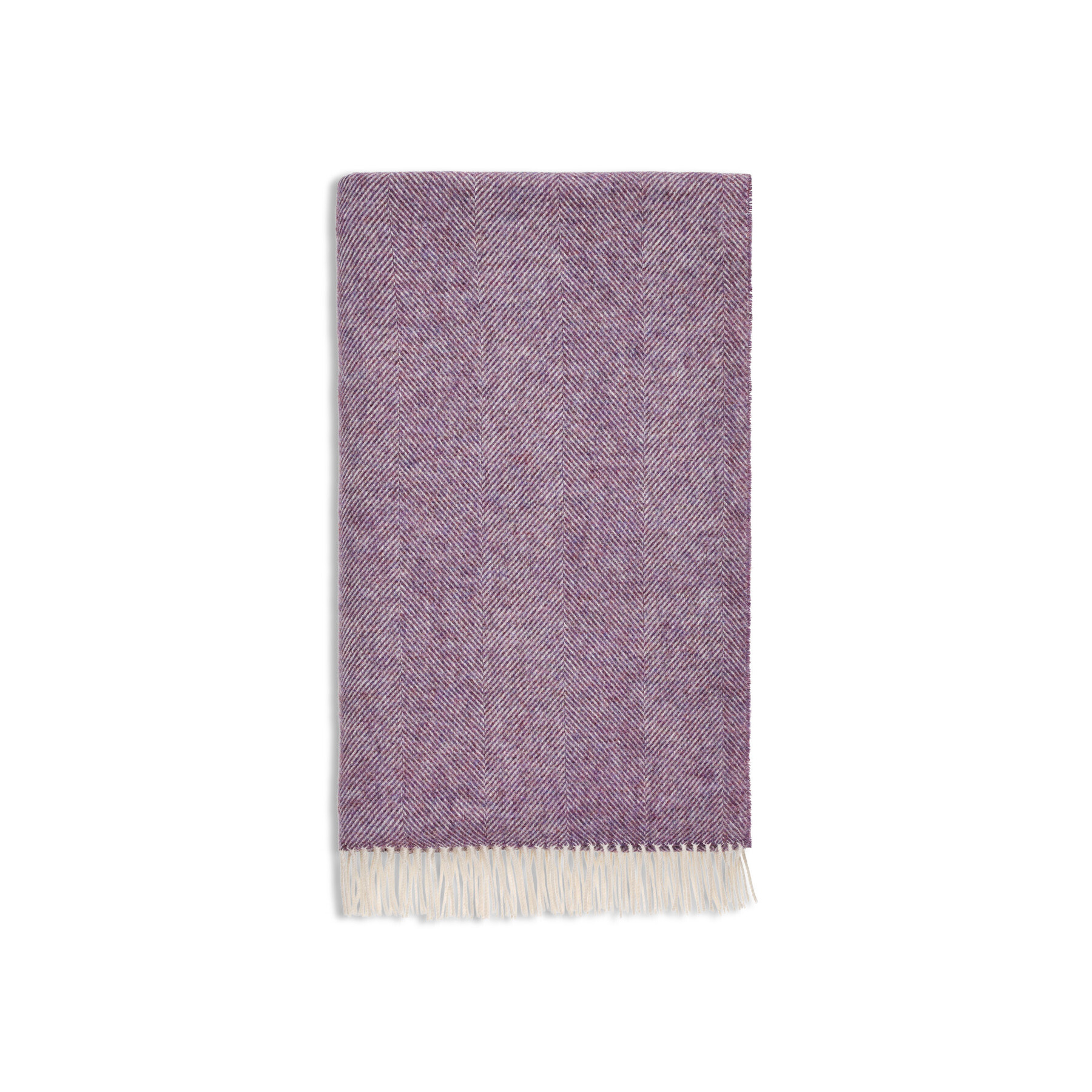 Bronte Herringbone Lambswool Blanket Purple - image 1