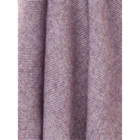 Bronte Herringbone Lambswool Blanket Purple - thumbnail 2