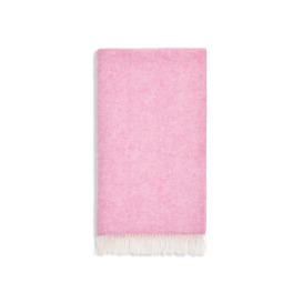 Bronte Herringbone Lambswool Blanket Pink - thumbnail 1