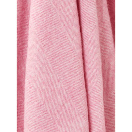 Bronte Herringbone Lambswool Blanket Pink - thumbnail 2