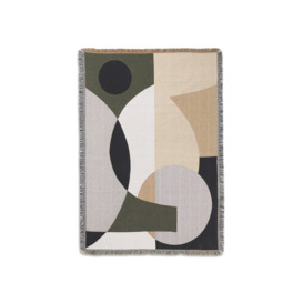 ferm LIVING Entire Tapestry Blanket Green - thumbnail 1