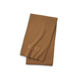 BOSS Home Bold Logo Throw - Size 130x170cm Tan - thumbnail 1
