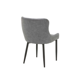 Barker and Stonehouse Rivington Upholstered Dining Armchair Grey - thumbnail 2