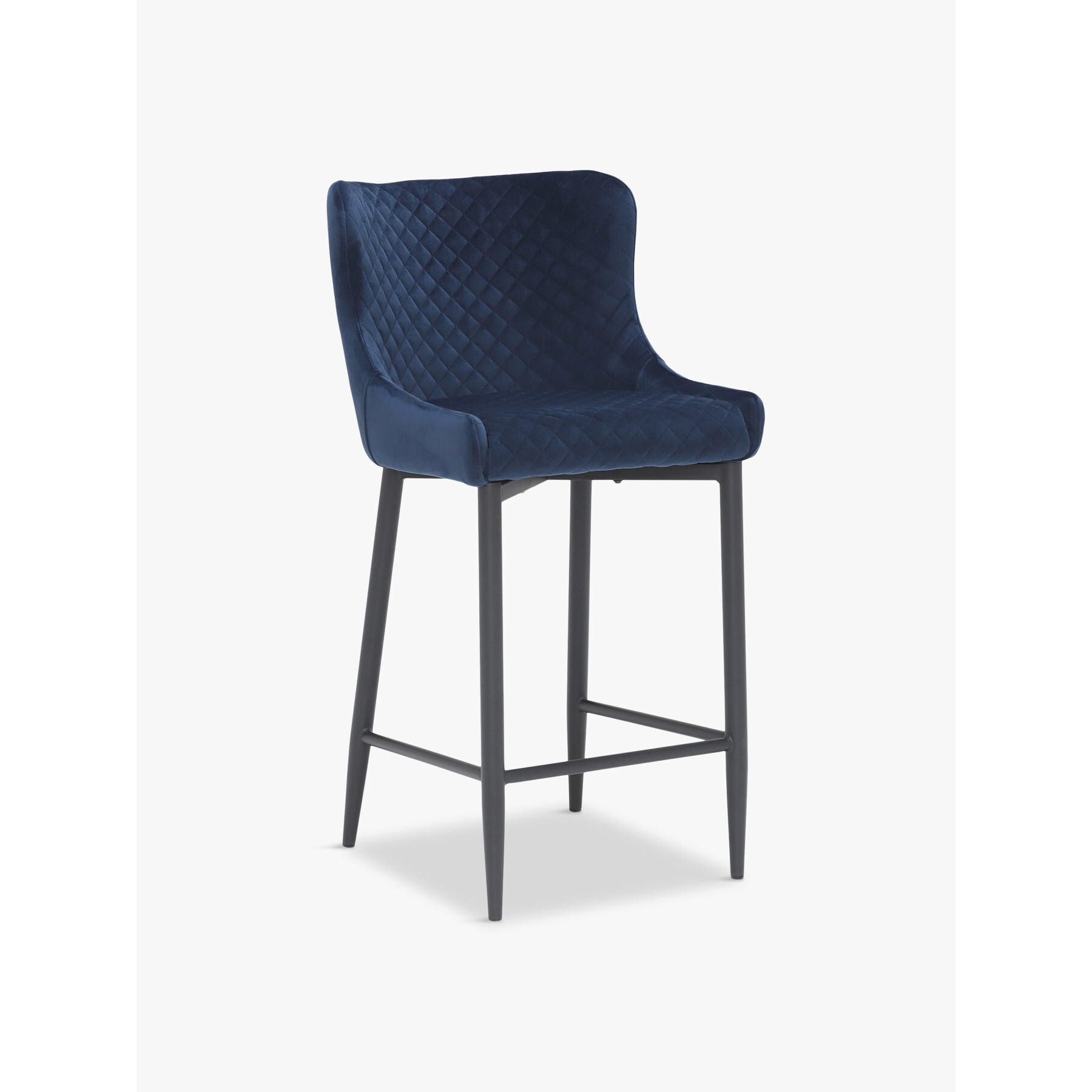 Barker and Stonehouse Rivington Fabric Counter Stool Blue - image 1