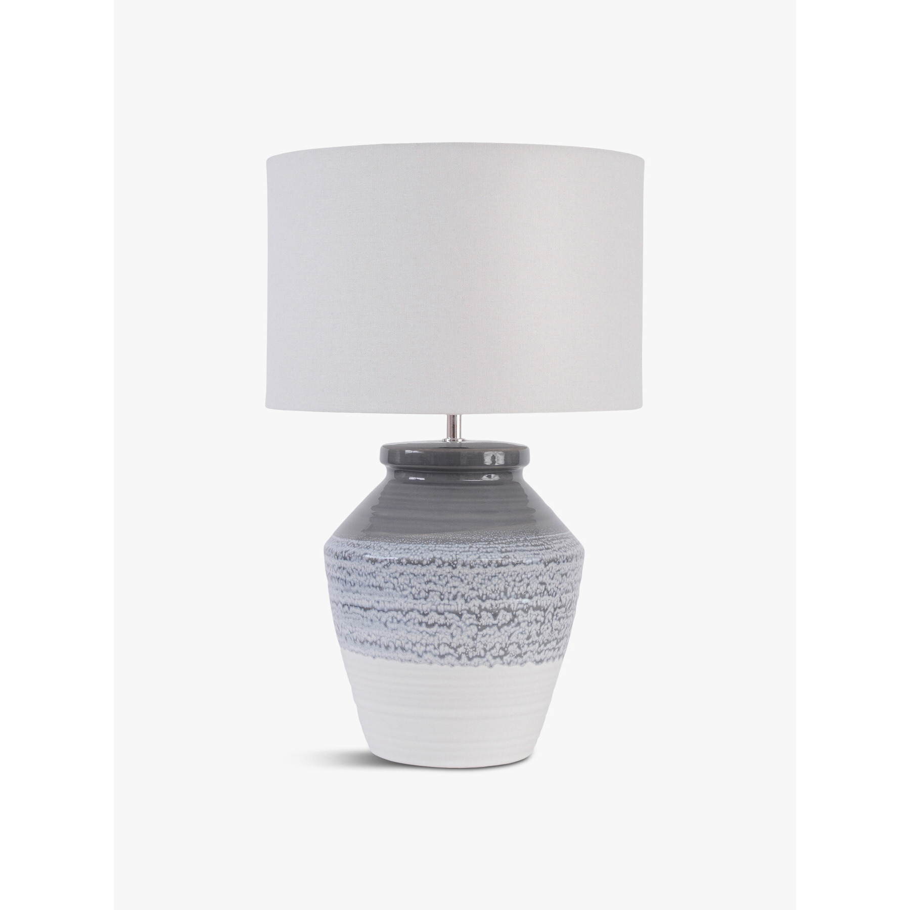 Libra Interiors Skyline Grey and Blue Ceramic Table Lamp with Shade - image 1