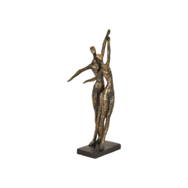 Libra Interiors Celebrating Bronze Resin Standing Couple - Size 42x20x10 - thumbnail 2