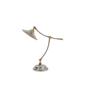 Libra Interiors Haku Brass and Steel Adjustable Table Lamp - Size 52x52x23 Brass/Silver - thumbnail 2