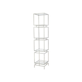 Libra Interiors Abington Stainless Steel Frame and Clear Glass Display Unit - Size 190x40x40 Silver - thumbnail 2