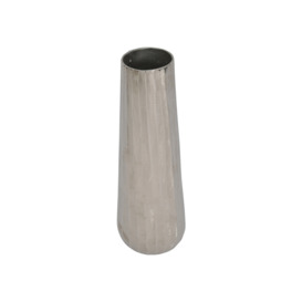Libra Interiors Iconic Ripples Silver Aluminium Tapered Vase - Size 50x18x18 - thumbnail 2