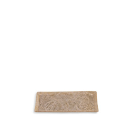 Laura Ashley Winspear Gold Leaf Embossed Rect Plate Decorative Use Only - Size 50x20x2cm - thumbnail 1