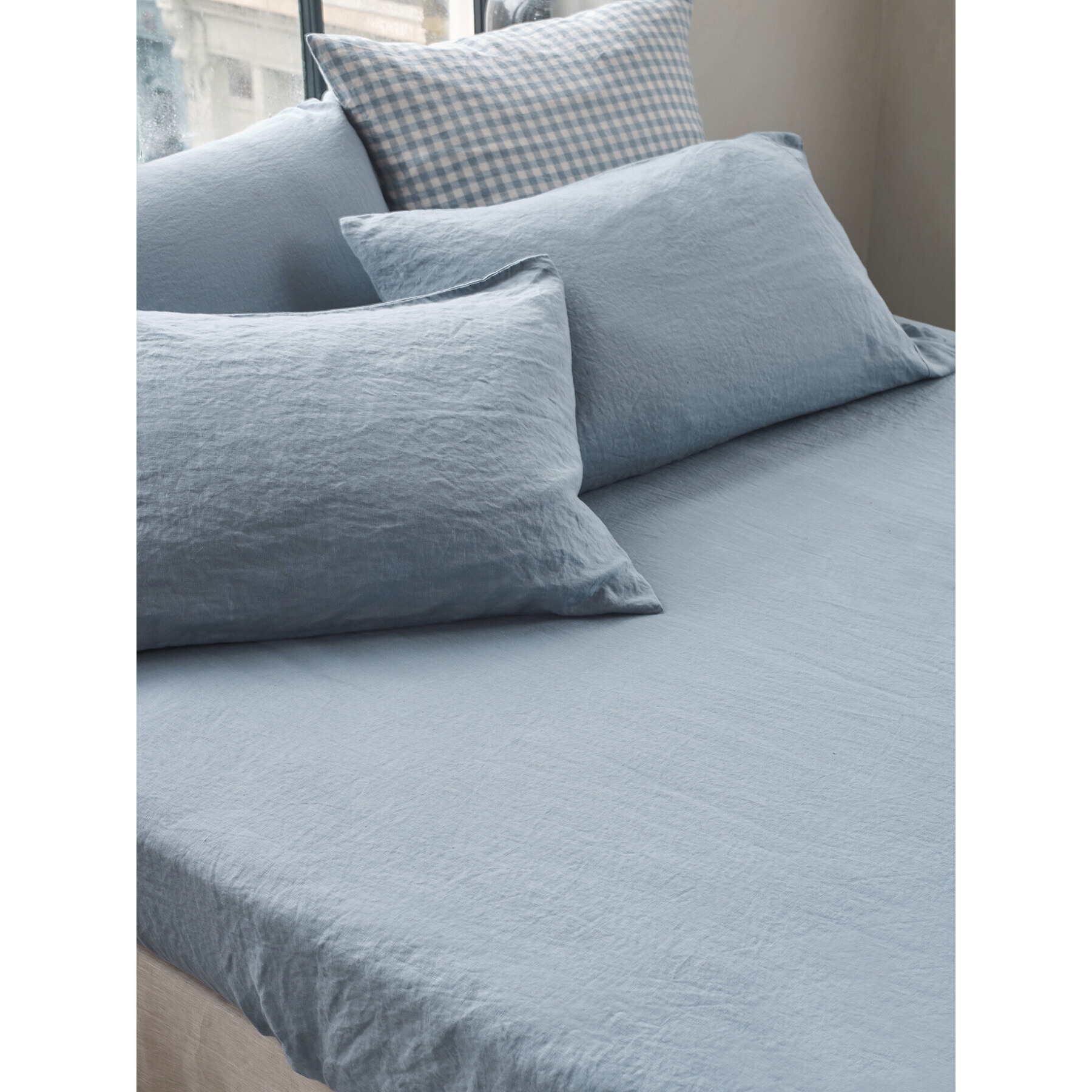 Piglet in Bed Linen Fitted Sheet - Size Double Blue - image 1