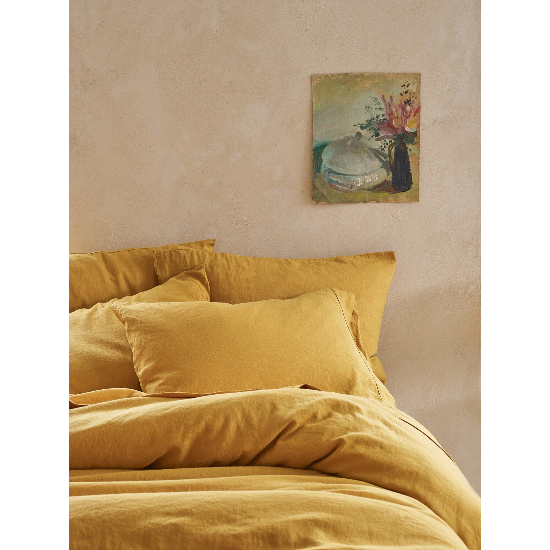 Piglet in Bed Linen Flat Sheet - Size Single Yellow - image 1