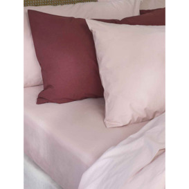 Piglet in Bed Plain Cotton Fitted Sheet - Size Single Pink - thumbnail 1