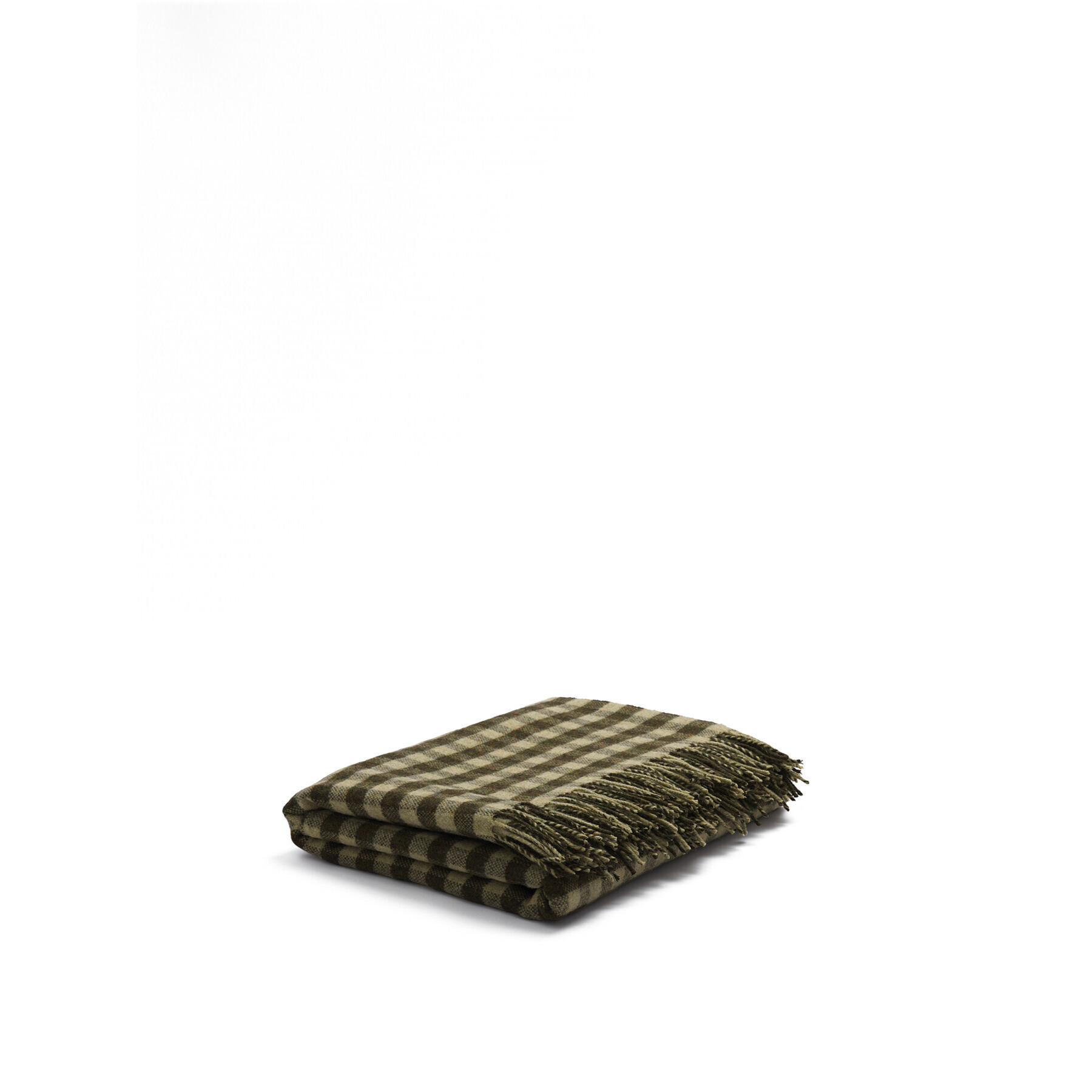 Piglet in Bed Merino Wool Blanket - Size 140x220cm Green - image 1