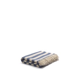 Piglet in Bed Merino Wool Blanket - Size 140x220cm Blue - thumbnail 1