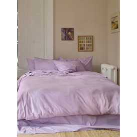 Piglet in Bed Lavender Washed Cotton Duvet Cover - Size King Purple